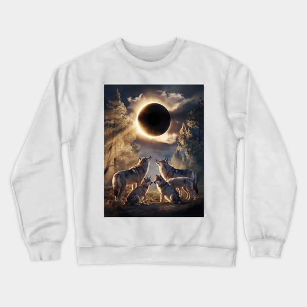 SOLAR ECLIPSE Crewneck Sweatshirt by likbatonboot